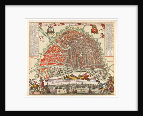 Map of Amsterdam with inset view by Carel Allardt