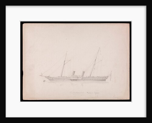 El Mahroussa Pasha's Yacht,  Alexander 1867 by British School