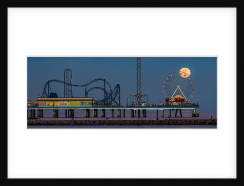 Moonrise at the Pier by Unknown