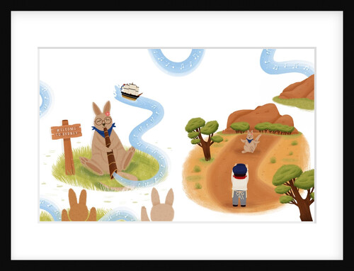 Children's book 'At Sea Without Tea - The Great Cutty Sark Adventure': Ozzie (Oz) Kangaroo and James Robson by Giulia Casarotto