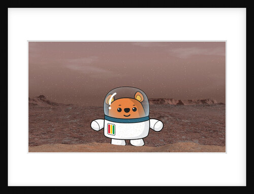 Space Ted on dusty Mars by Anonymous