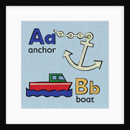 Anchor and boat children graphic by Anonymous