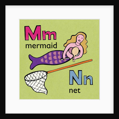 Mermaid and net children graphic by Anonymous