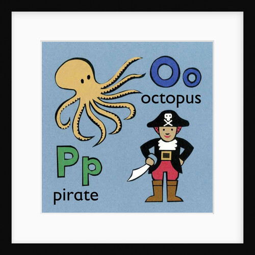 Octopus and pirate children graphic by Anonymous