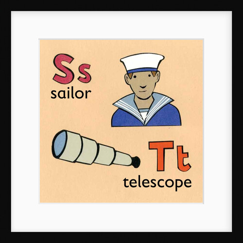 Sailor and telescope children graphic by Anonymous