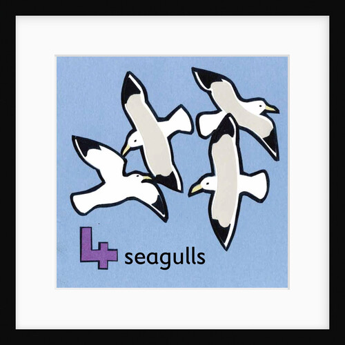 4 seagulls children graphic by Anonymous