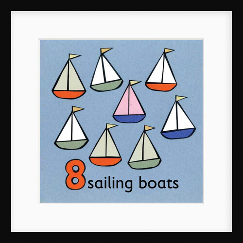 8 sailing boats children graphic by Anonymous