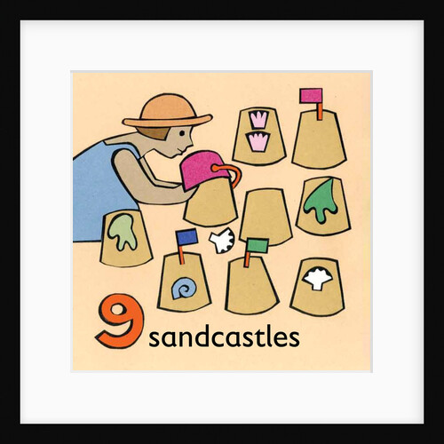 9 sandcastles children graphic by Anonymous