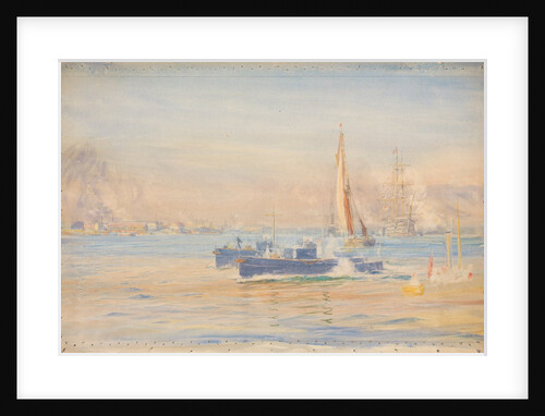 Looking into Portsmouth Harbour by William Lionel Wyllie