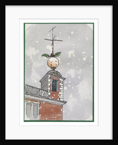 Royal Observatory Greenwich time ball as a Christmas pudding by Gary Wilcox