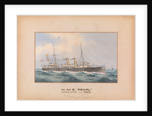 HMS Pearl Manoeuvres - 1893 by Unknown