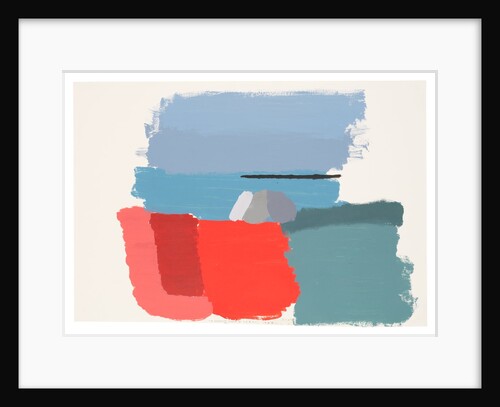 Sea, sky, railing, chairs and deck by John Everett