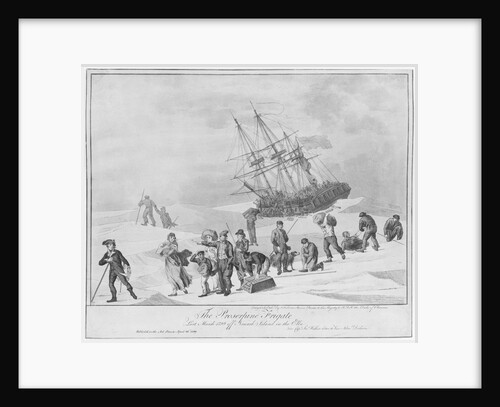 The frigate 'Proserpine', lost March 1799 off Newark Island in the Elbe by John Thomas Serres