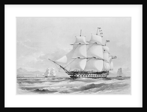 H.M.S. Collingwood 80 Guns (before letters) by John H Vernon