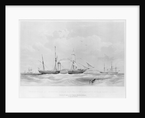 Penninsular and Oriental Steam Navigation Company's steam ships at sea. 'Oriental',  'Montrose' and 'Great Liverpool' by unknown