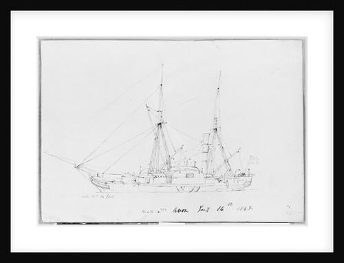 Sketch of HMS Avon Jany 14th 1848 by Lieutenant Robert Strickland Thomas