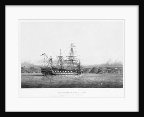 HMS 'Albion' entering the Bosphorus after the action of 17 October 1854 by E. Goodenough