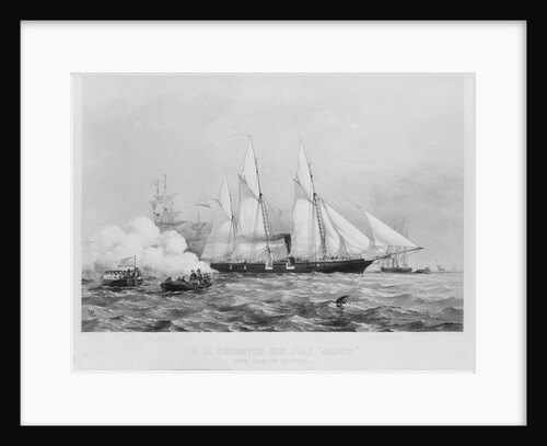 H.M. Despatch Gun Boat 'Arrow' trying range off Sebastopol by Thomas Goldsworth Dutton