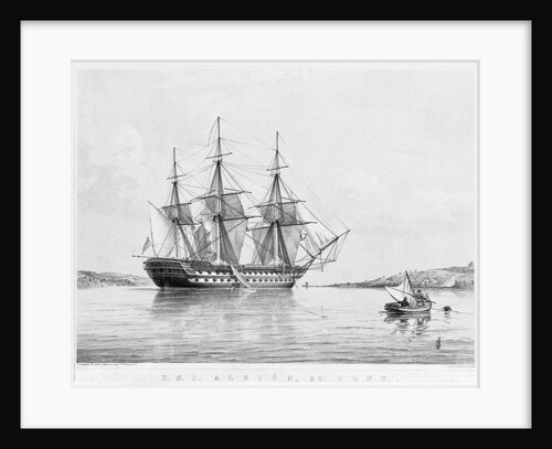 HMS 'Albion', 90 guns by George Pechell Mends [artist]; Thomas Goldsworthy Dutton; Day & Son