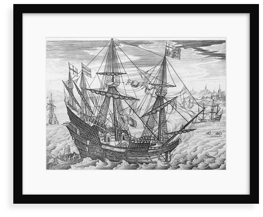 'White Bear' commanded by Thomas Howard and involved in the defeat of the Spanish Armada of 1588 by Claes Jansz Visscher