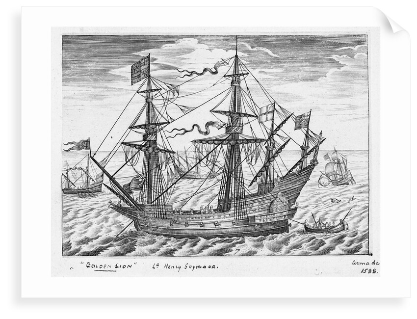 40-gun ship 'Lion' (1557, also known as 'Golden Lion') by Claes Jansz Visscher