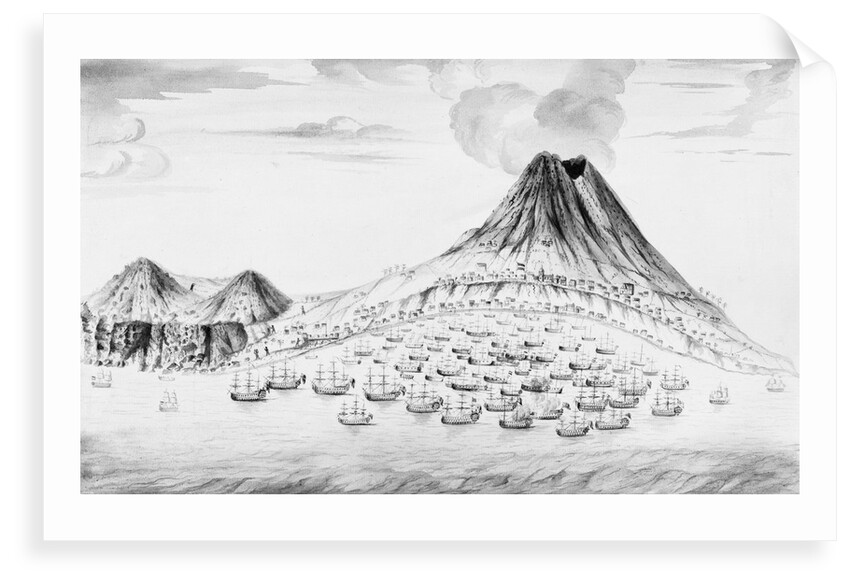 A View of the French Fleet before St Eustatius at the time of its Surrender To Sir George Brydges Rodney Bart On the 3d of Feberuary 1781 (3rd April 1781) by unknown