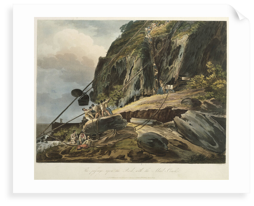 Picturesque views of the Diamond Rock: the passage upon the Rock, with the Mail-Coach by Joseph Constantine Stadler