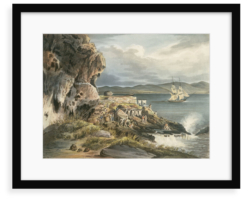 Picturesque views of the Diamond Rock: the 'Centaur' Battery by Joseph Constantine Stadler