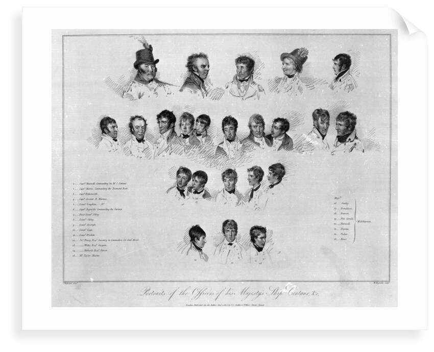 Picturesque views of the Diamond Rock: portraits of the Officers of his Majesty's ship 'Centaur' by John Eckstein