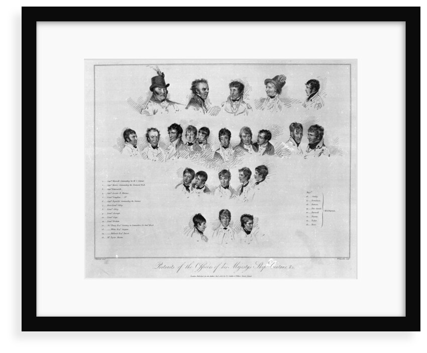 Picturesque views of the Diamond Rock: portraits of the Officers of his Majesty's ship 'Centaur' by John Eckstein