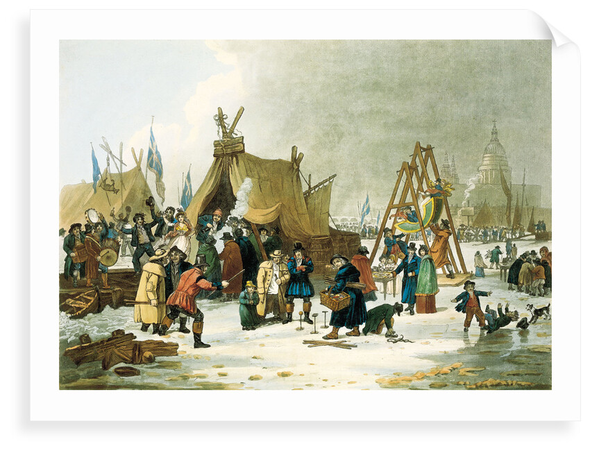 Frost fair on the river Thames, 19th century by Luke Clennel