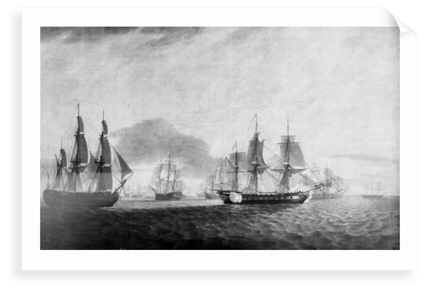 The East Indiaman 'General Goddard' capturing Dutch East Indiamen, June 1795 by Thomas Luny
