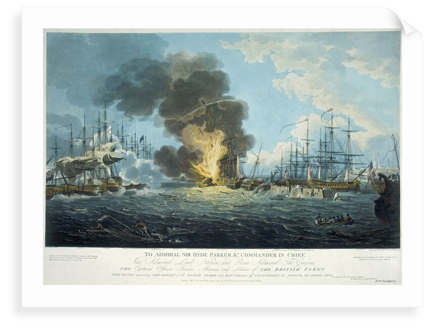 Attack on the Danish fleet and batteries at the Battle of Copenhagen, 2 April 1801 by J.T. Serres