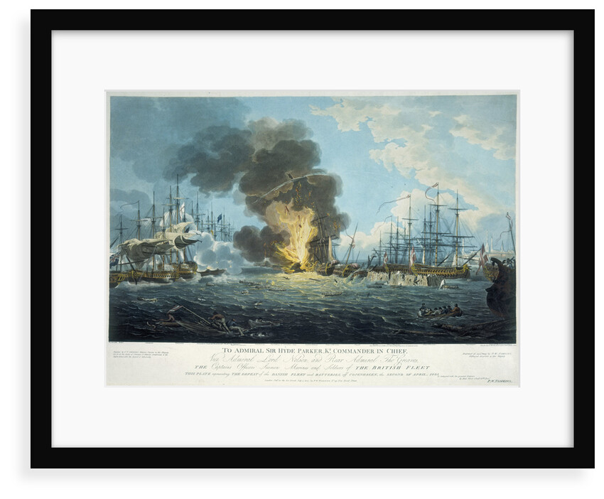 Attack on the Danish fleet and batteries at the Battle of Copenhagen, 2 April 1801 by J.T. Serres