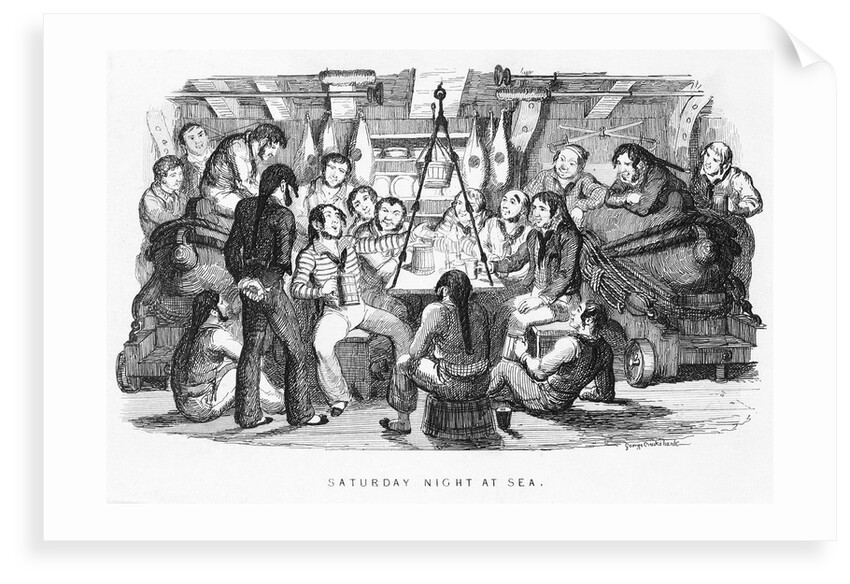 Saturday night at sea by George Cruikshank