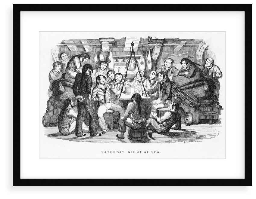 Saturday night at sea by George Cruikshank