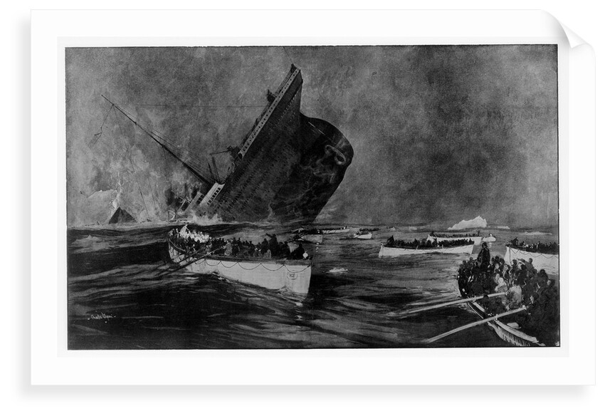 Loss of RMS 'Titanic', 1912 by Charles Dixon
