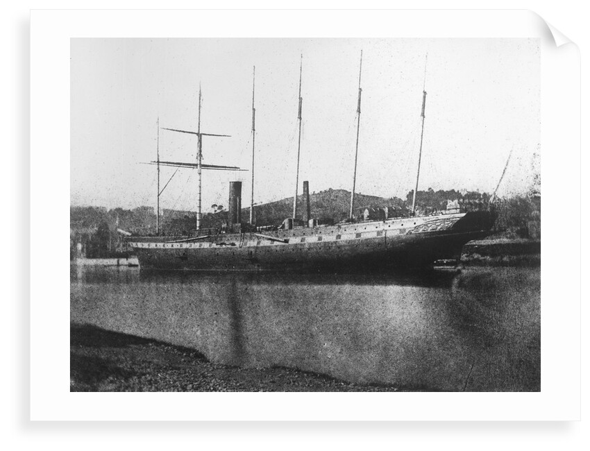 SS 'Great Britain' (Br, 1843) at Bristol, shortly after her launching in 1843 by W.H. Fox Talbot