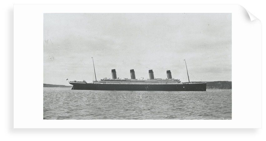 Passenger liner 'Titanic' (Br, 1912) Oceanic Steam Nav Co Ltd, (Ismay Imrie & Co Ltd, managers) (White Star Line): under way at Queenstown (now Cobh), Ireland by unknown