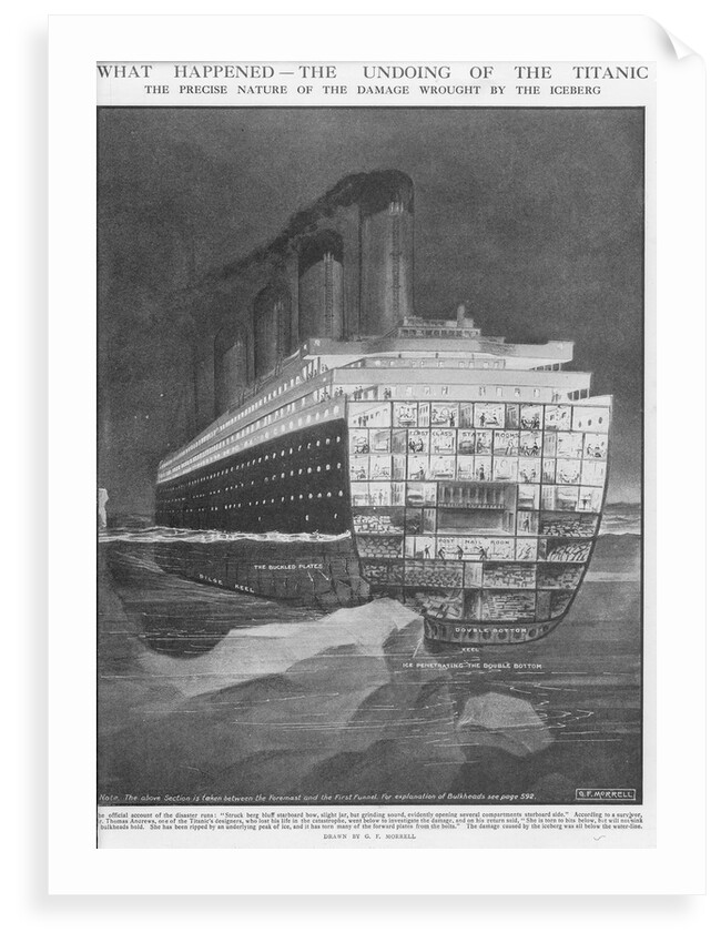 The undoing of the 'Titanic' - nature of damage wrought by the iceberg by G.F. Morrell