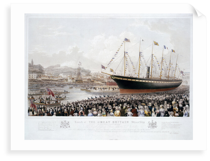 Launch of the Great Britain Steam Ship at Bristol, July 19th 1843 by Joseph Walter