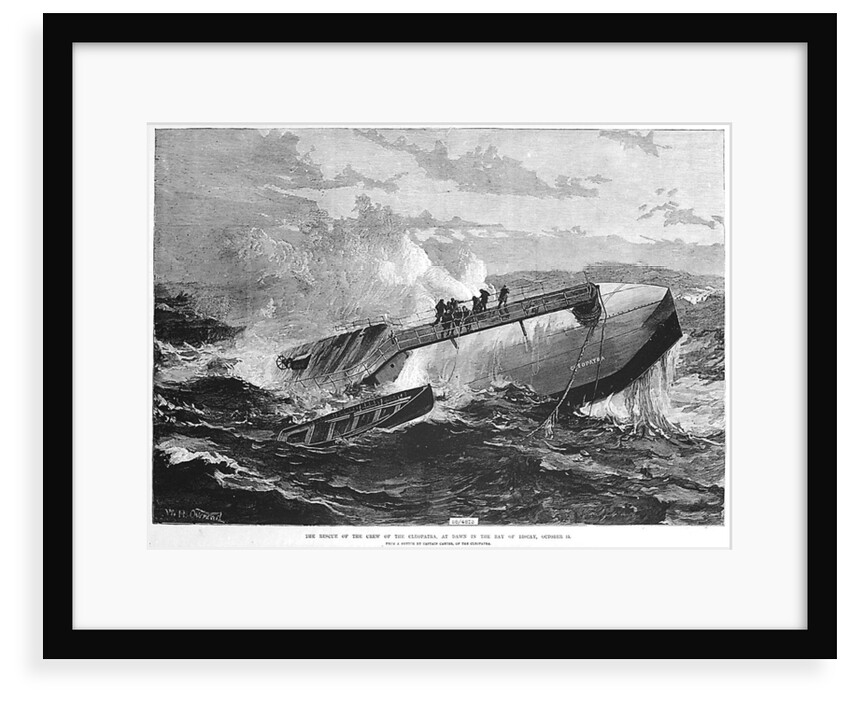 The rescue of the crew of the 'Cleopatra', at dawn in the Bay of Biscay by Unknown