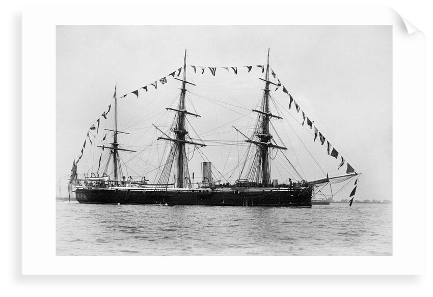 HMS 'Shannon' (1875) at anchor by unknown