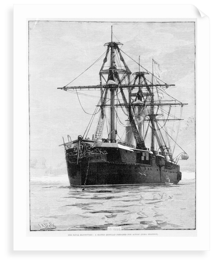 HMS 'Shannon' (1875) at anchor by unknown