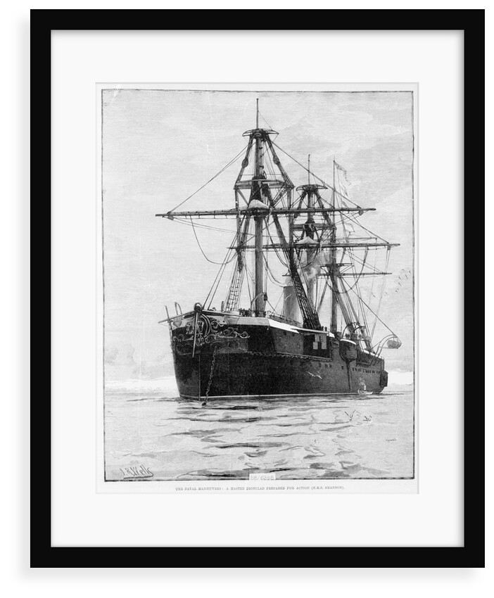 HMS 'Shannon' (1875) at anchor by unknown