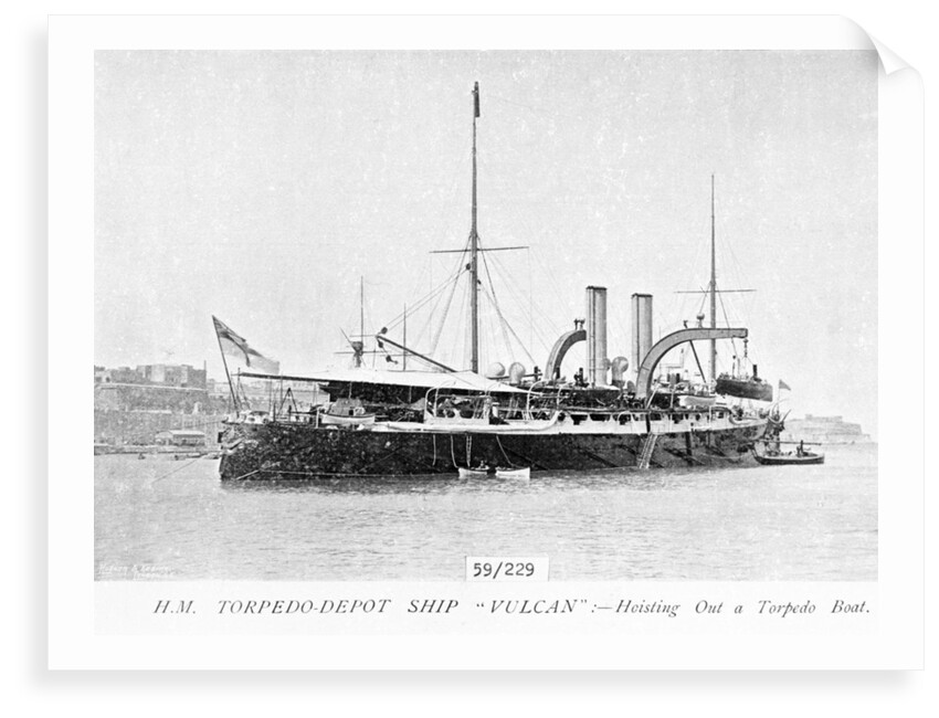 'Vulcan' hoisting out a torpedo boat by Unknown