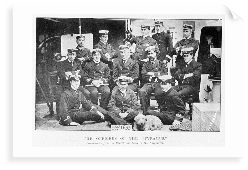 Officers of 3rd class protected cruiser HMS 'Pyramus' (1897) by unknown