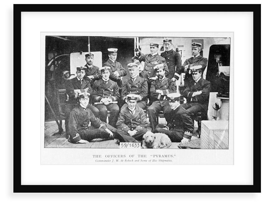Officers of 3rd class protected cruiser HMS 'Pyramus' (1897) by unknown