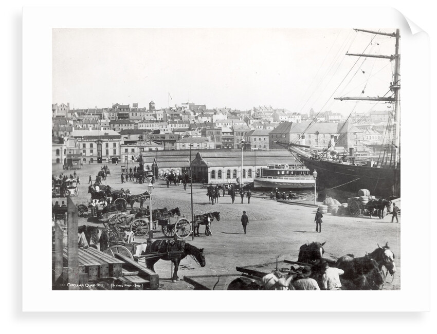 Circular Quay, Sydney, with the 'Cutty Sark' loading wool by unknown