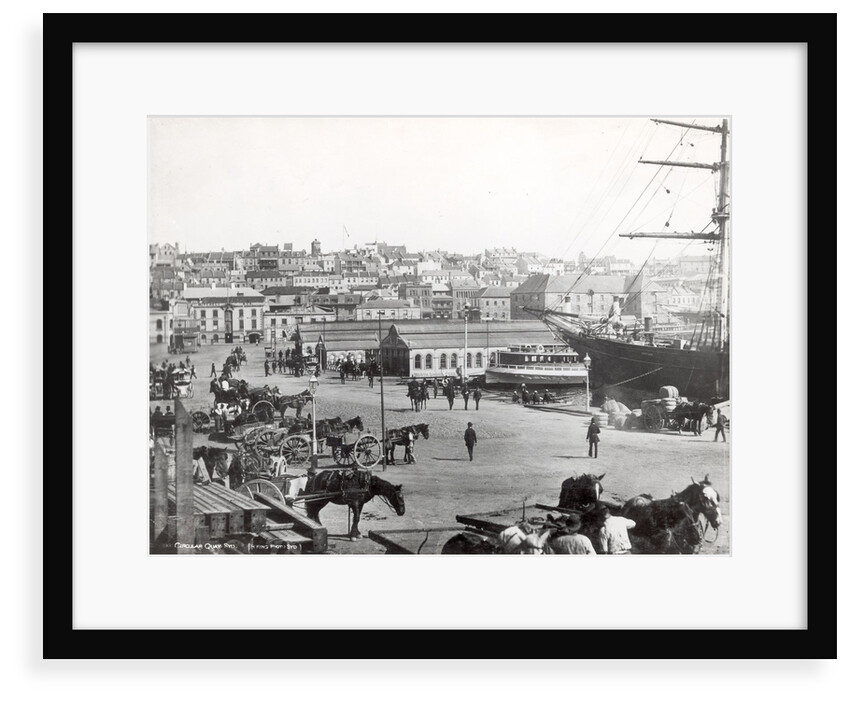 Circular Quay, Sydney, with the 'Cutty Sark' loading wool by unknown